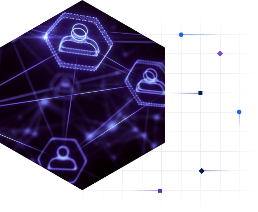 photo illustration of connected people nodes