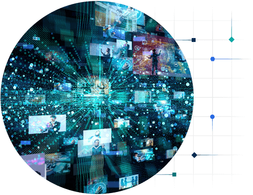 photo illustration of a collage of media screens
