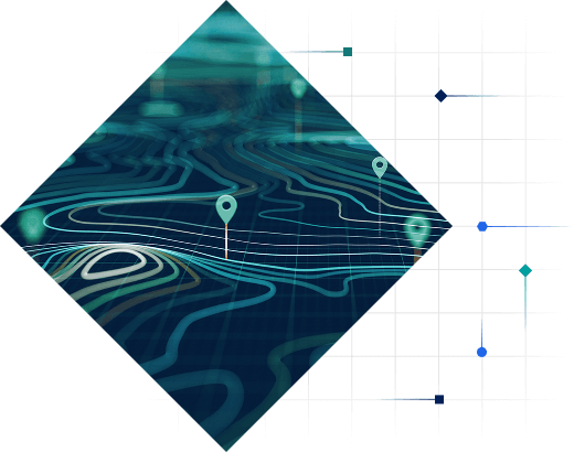 Photo illustration of a pin on a digital map