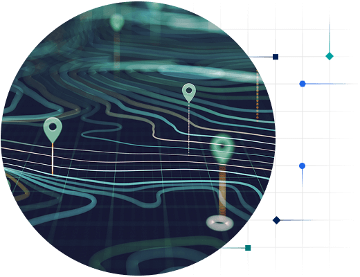 Photo illustration of a pin on a digital map
