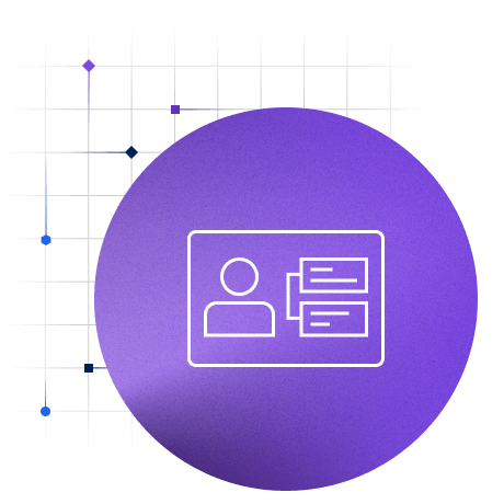 Illustration of name matching icon inside circle