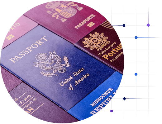 photo illustration of multiple passports