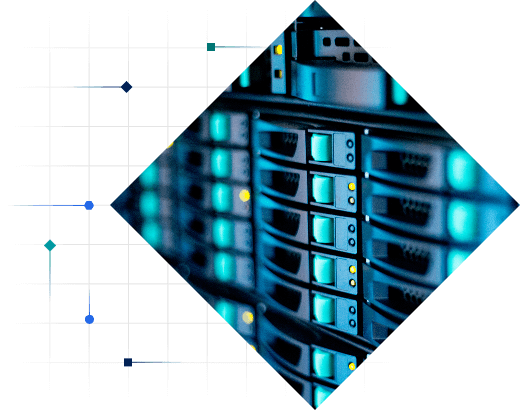 photo illustration of servers in a rack