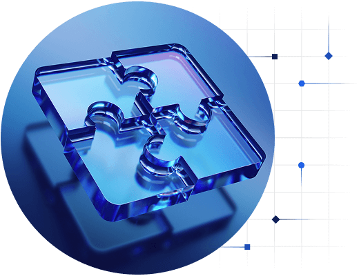 photo illustration of glass puzzle pieces